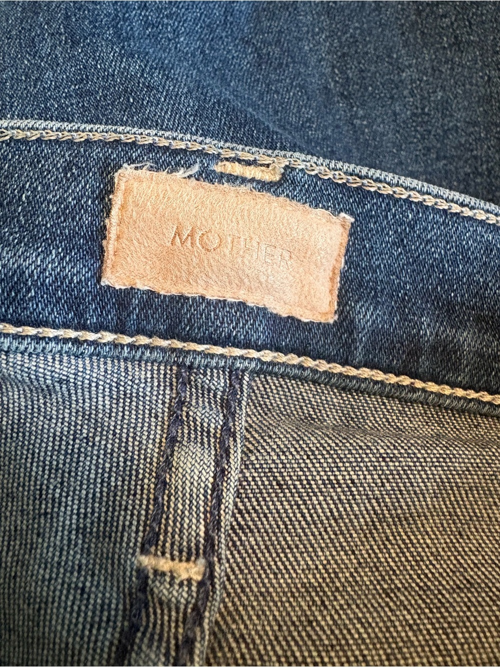 MOTHER The Tomcat Roller High Rise Wide Leg Jeans Size 28 Dark Wash (1493) - Picture 2 of 10